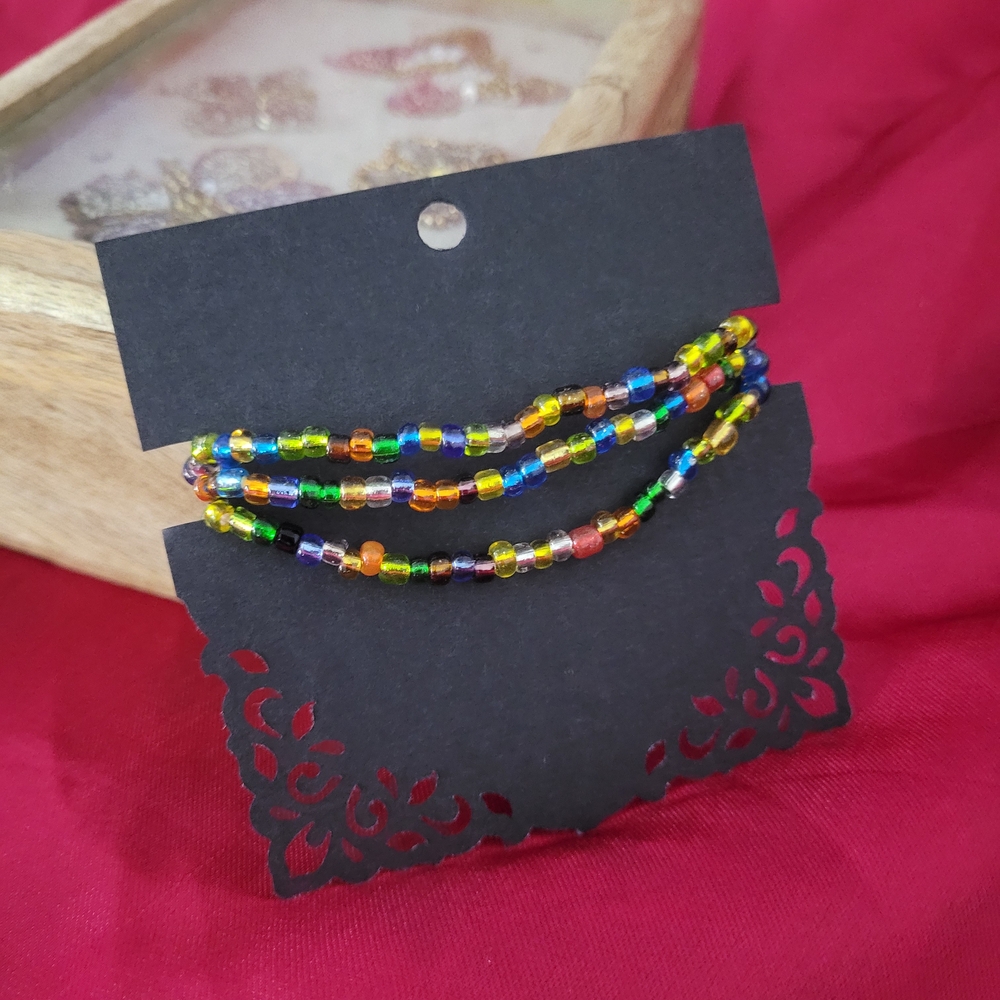3 Multicolor Beaded Bracelets
